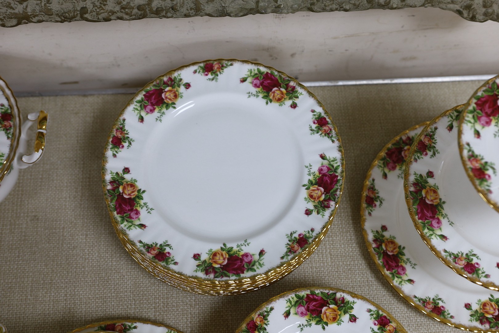 A large quantity of Royal Albert Old Country Rose dinner and tea wares